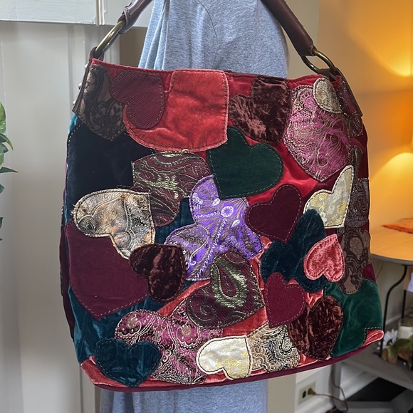 Lucky Brand Patchwork Hobo Satchel - Picture 2 of 15